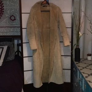 Full Length, Tan, Leather,  Express Jacket